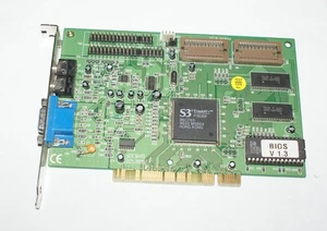 S3 Trio 64V+ 1 MB RAM  86C765 PCI VGA/Line In/Line Out Graphics Card - Picture 1 of 3