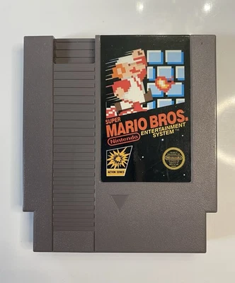 Super Mario Bros. (Nintendo NES, 1985)-AUTHENTIC TESTED & WORKS- 5 Screw - Image 1 of 4