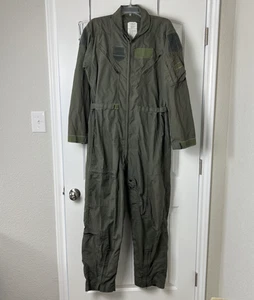 Flight Suit Coveralls Flyers Mens 44R Green CWU-27/P US Military Jumpsuit Green - Picture 1 of 15