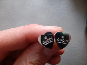 Gucci Heart Sterling Silver Stud Earrings - Picture 1 of 3