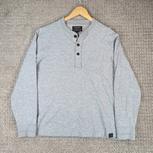 FILSON Mens Gray Double Cloth Mesh Soft Long Sleeve Henley Shirt Size Large - Picture 1 of 10