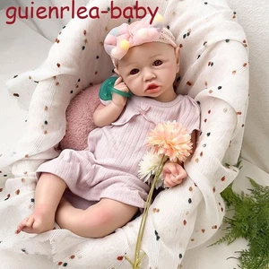 18.11in Silikon Reborn Puppe Silikon Puppe Handwerk Kinderspielzeug Geschenke - Bild 1 von 15