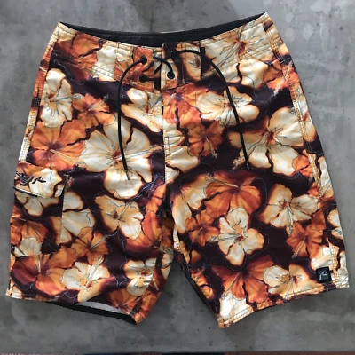 Vintage Rusty Boardshorts Men 28 29 Swim Trunks Surf Swim Beach Tropical 90s Y2K - Image 1 of 4