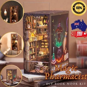 DIY Book Nook Kit, Mini Dollhouse, Touch Lights, Furniture, Christmas Gift, Cute - Picture 1 of 17