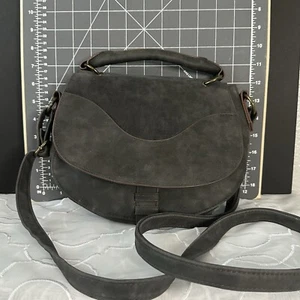 T-Shirt and Jeans cross-body purse grey brown bag pre-owned good condition - Picture 1 of 7