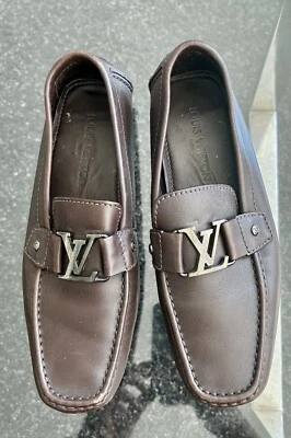 Zapatos Mocasines LV Louis Vuitton Monte Carlo Cuero Marrón Talla 9 EE. UU. Foto 1 de 3