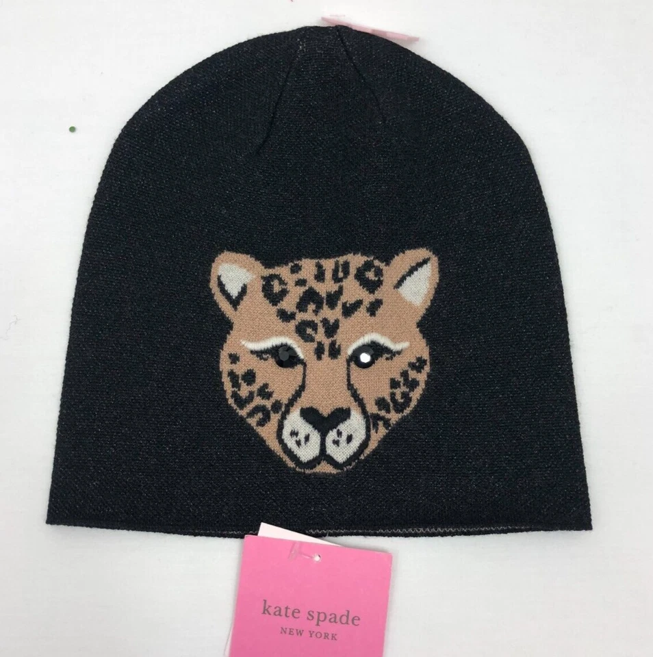 Women's Kate Spade Leopard Beanie  Hat NWT - Image 1 of 1