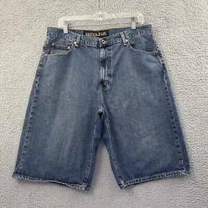 Vintage Nautica Denim Jeans Shorts Baggy Skater Grunge Hip Hop Y2K 12" Men's 34 - Picture 1 of 9