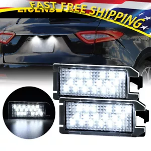 LED 2X License Plate Light For Fiat 500 2013-19 Viper Dodge Jeep Grand Cherokee - Picture 1 of 12