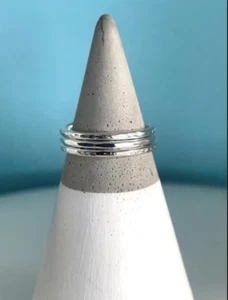 Fascia da dichiarazione in argento sterling 925 multi filo massello fatta a mano per uomo e donna - Foto 1 di 5