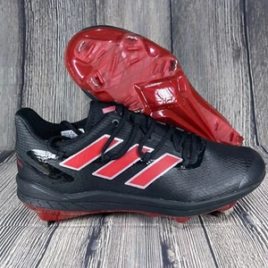 adidas Adizero Afterburner 8 Core Black/Team Power Red baseball M 7.5 H00976 - Picture 1 of 8