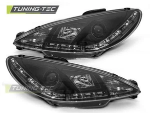 FARI ANTERIORI HEADLIGHTS PEUGEOT 206 10.98-02 DAYLIGHT BLACK *2844 - Foto 1 di 1