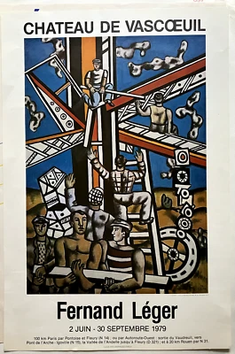 Fernand Léger affiche château de Vascœuil 1979 Musée d'art Moderne cubisme art - Photo 1/2