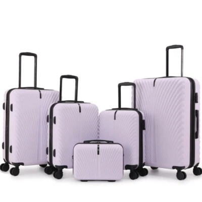 Luggage 5 Piece Sets Lightweight Hard Shell Suitcases Spinner Wheels TSA Lock - Image 1 of 4