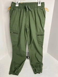 Children's Place Boy's Army Green Cargo Pants w/ Elastic Waist & Pockets Sz 12 - Picture 1 of 6