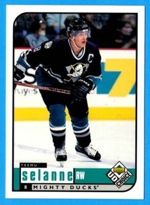 1998-99 UD Choice Card # 8 TEEMU SELANNE (ex-mt) Anaheim Mighty Ducks