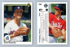 Scott Radinsky - White Sox #725 Upper Deck 1990 RC Baseball Trading Card