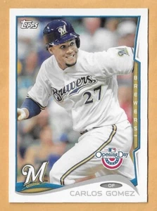 CARLOS GOMEZ MILWAUKEE BREWERS #144 - TOPPS OPENING DAY NM-MT 2014 - Picture 1 of 2