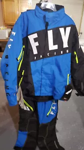 Fly Racing SNX Pro Snowmobile Suit Bibs and Jacket Blue and Black Men's 2X XXL - Picture 1 of 11