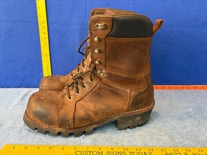 Wolverine W201187 Brown Leather Steel Toe Logger Waterproof Boots Men's 13M - Picture 1 of 20