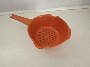 Colador de cocina vintage Rubbermaid pasta espaguetis #2930 naranja retro años 70 - Imagen 1 de 8