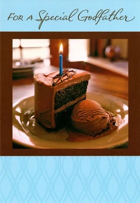 Tarjeta de CUMPLEAÑOS SINCERA PARA UN PADRINO ESPECIAL, pastel de chocolate por Hallmark +✉ Foto 1 de 4