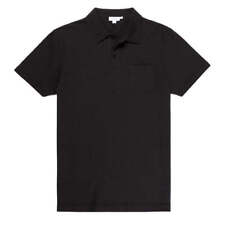 Sunspel Riviera S/S Polo Shirt Black