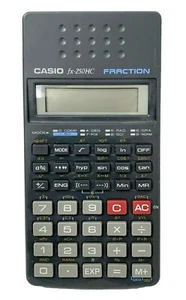 Casio FX 250HC Bruchrechner mit Abdeckung getestet funktioniert - Bild 1 von 6