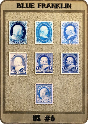 Placa de sello - Franklin azul - MINI - SCOTT 20 86 145 212 219 264 419 - LEER DESC Foto 1 de 4