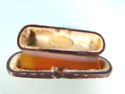 Antyczne bursztynowe cygara koronka w etui Antique Baltic Amber Cigar Tip ok. 1900