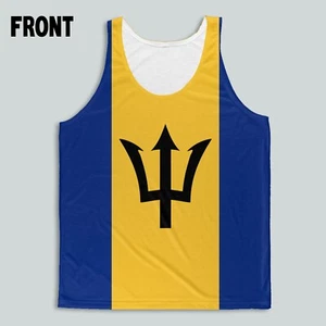 Barbados Flag Barbadian Bajan Caribbean Carnival Womens Tank Top - Picture 1 of 3