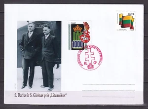 Litauen Luftfahrthelden "Lituanica" Transatlantikflug FILOP Cover - Bild 1 von 2