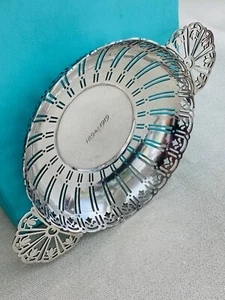 Antique Tiffany & Co. Silver Reticulated Pierced Wedding Candy Dish Bowl Basket - Picture 1 of 5