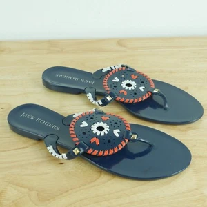 Jack Rogers Size 11 Collins Jelly Sandals Thongs Pool Shoes Resort Beach Preppy - Picture 1 of 8