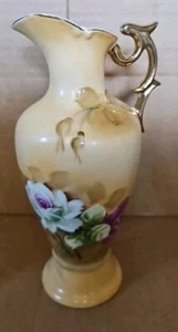 Vintage Lefton Brown Heritage Rose 8 1/2 Zoll Vase handbemalt Japan  - Bild 1 von 4