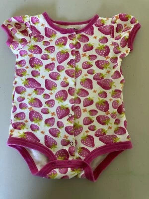 Babies R Us Baby Girl Size 6-9 Months Strawberry Romper - Image 1 of 3