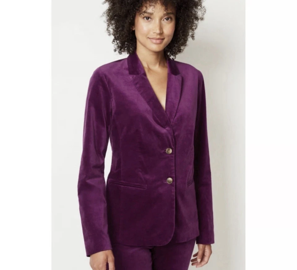 Blazer J. Jill Sugarbeet para mujer talla L púrpura terciopelo terciopelo elástico Foto 1 de 4