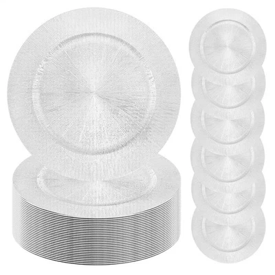 100 piezas PLATOS CARGADOR Redondos 13" Boda Fiesta Recepción Mesa Decoraciones Foto 1 de 4