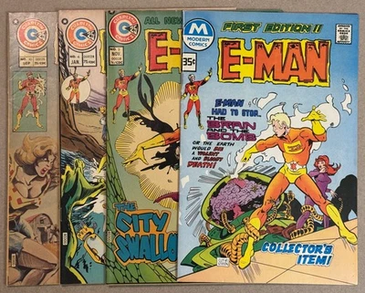 E-MAN Collection Joe Staton JOHN BYRNE #5, 6, 10 (1975) and #1 1978 reprint - Image 1 of 4