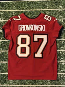 Nike NFL Football Tampa Bay Buccaneers Rob Gronkowski Red Home Vapor Elite 48 - Picture 1 of 24