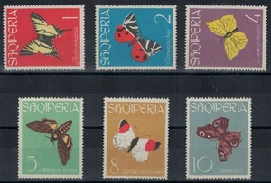 ALBANIEN 1963 Fauna, Schmetterlinge 6v postfrisch ** - Bild 1 von 1