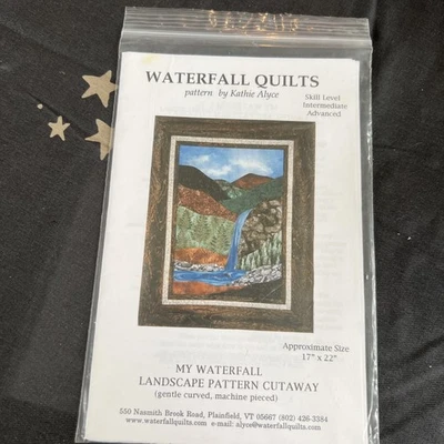 Waterfall Quilts PATTERN My Waterfall Landscape Pattern Cutaway by Kathie Alyce - Image 1 of 2