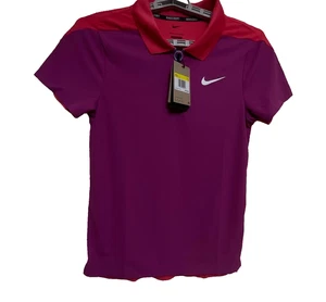 Nike Court Dri-FIT ADV Tennis Poloshirt Herren Small Pink Lila Slim Fit - Bild 1 von 3