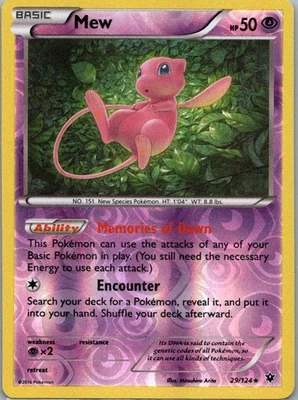 Pokemon TCG Mew 29/124 Fates Collide Reverse LP - Image 1 of 2