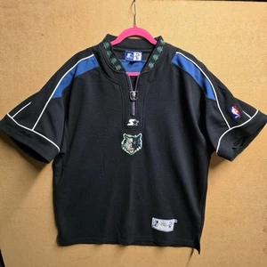Vintage Authentic Starter Minnesota Timberwolves Warm Up Jersey Shooting Shirt - Picture 1 of 10