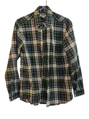 L.L. Bean мужчин длинным рукавом клетку фланель на пуговицах кремовый и зеленый размер маленький - Изображение 1 из 3