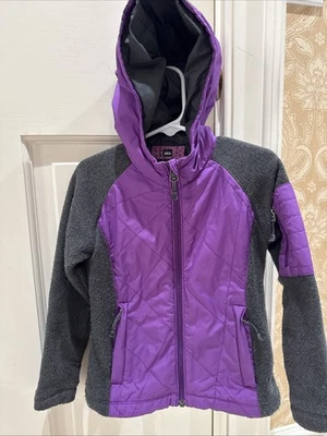 Chaqueta REI Niña Talla 4-5 Púrpura y Gris Cremallera Completa Foto 1 de 4