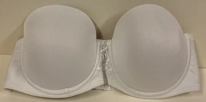 Vanity Fair Women Bra 38C White 74380 Strapless Underwired Lace Lightly Lined - Picture 1 of 9