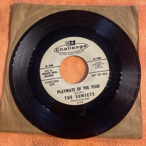 45 RPM The Sunsets Promo- Playmate Of The Year- The Lonely Surfer 1963 Rock - Picture 1 of 3