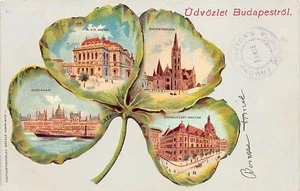 Hungría - BUDAPEST - Négylevelű lóhere - Trébol de cuatro hojas - Imagen 1 de 2